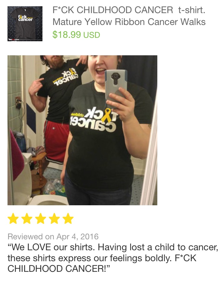Distinkt Tees f cancer custom shirt testimonial